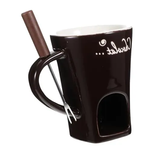 Produktbild: LABRIMP Schmelztiegel Aus Keramik Käsefondue-Set Butterfondue-Set Schokoladenschmelzschale Butterfondue Für Den Haushalt Robustes Material Für Den Langfristigen Gebrauch