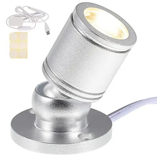 Produktbild: LABRIMP 1 Satz Mini-scheinwerfer Led Scheinwerfer Led-leuchte Galerie Licht Led-wandleuchte Led-deckenstrahler Mini-oberfläche Vitrinenbeleuchtung Aluminium Vitrinenlichter Drehbar