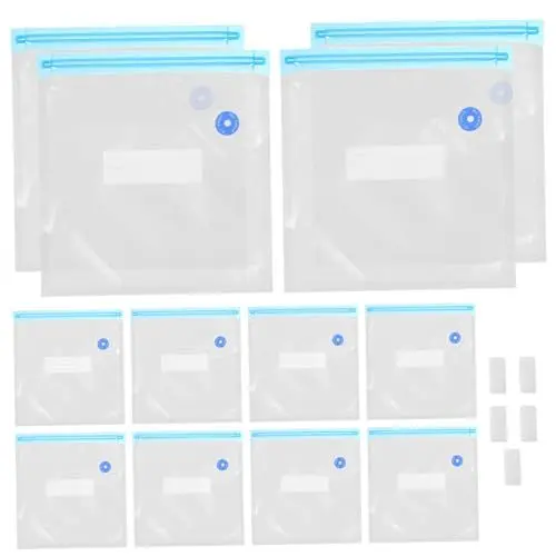 Produktbild: LABRIMP 1 Satz Vakuum-kompressionsbeutel Gefrierbehälter Aufbewahrungsbeutel Für Sous-vide-beutel Mit Reißverschluss Vakuum-snackbeutel Gebäcksiegelbeutel Kochbeutel Pa