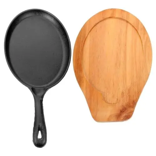Produktbild: LABRIMP 1 Satz gusseiserne Pfanne Bratpfanne pfannensets Brotbackblech Kuchenbackblech Bräter Backform Pfannkuchenpfanne mit Antihaftbeschichtung Frühstückspfanne gebraten Steakpfanne