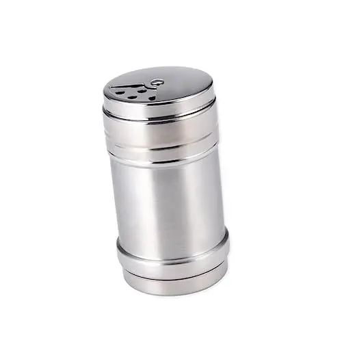 Produktbild: LABRIMP Multifunktionaler Gewürzbehälter Aus Edelstahl Drehbar Hitzebeständig 4 Cm Durchmesser X 8 Cm Höhe Für Salz Pfeffer Für Die Küche