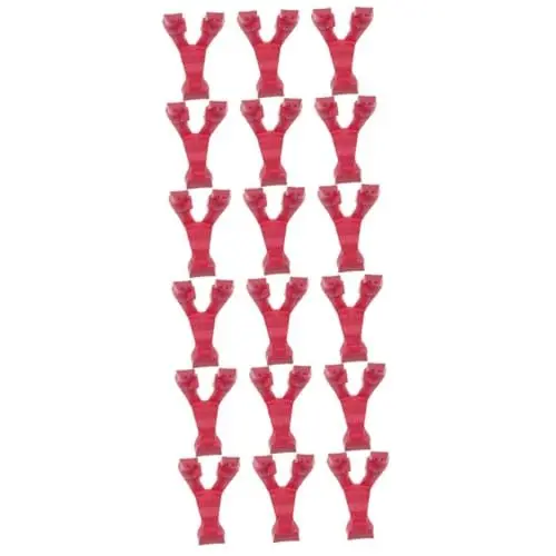 Produktbild: LABRIMP 24 Stk Clips Essenszubereitung Lebensmittelclip lustige Haken hitzebeständige Zungen küchenhelfee küchenarmatur Handschuh Essstäbchen Mini-Lebensmittelzange Essgeschirr rot