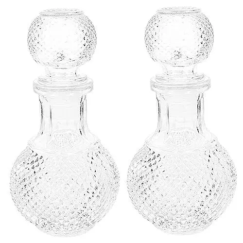 Produktbild: LABRIMP Transparenter Whiskydekanter Glas Satz Schnapsglasspender Durchsichtig Weinflaschenhalter Dekanter Praktisch Für Bar Home