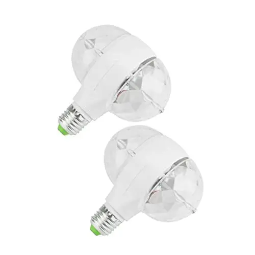 Produktbild: LABRIMP 2er Satz Mini-bühnenlicht Mit Doppelkopf Bunte Farbwechsel Lampe Rotationslicht Für Party Beleuchtung Innen Home-partylichter