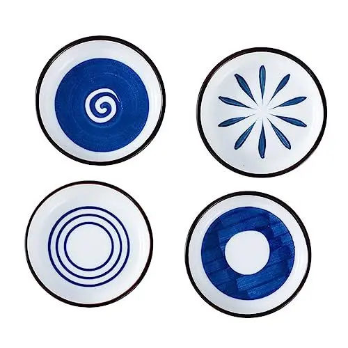 Produktbild: LABRIMP 4stücke Japanischer Stil Kleine Geschmack Saucen-dip-teller Keramik Sojasauce Platten Für Küche Und Restaurant-sauce-dip-schale
