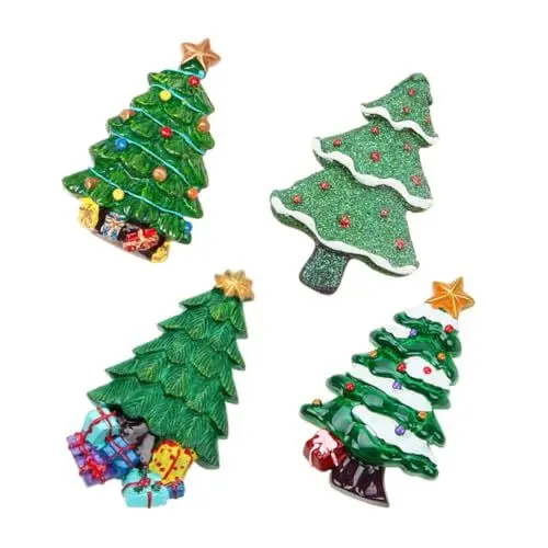 Produktbild: LABRIMP 4 Stück Weihnachtsmagnete Für Kühlschrank Kreativer Magnet Aus Kunstharz Heimdekoration Und Geschenkidee