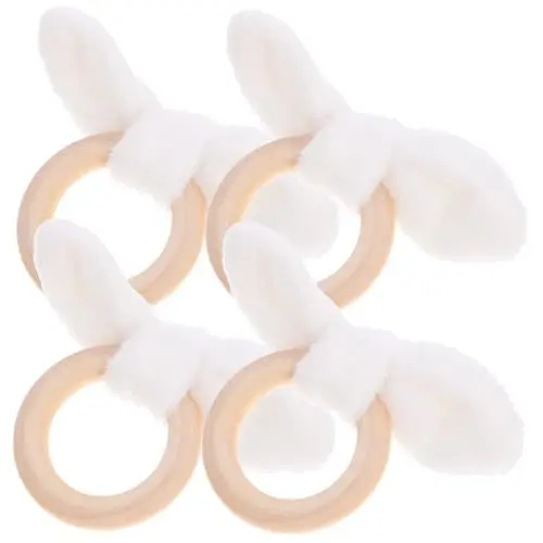 Produktbild: LABRIMP Ostern Serviettenhalter Bunny Ohr Geformt Serviettenschnallen 4 Stück Dekoratives Geschirr