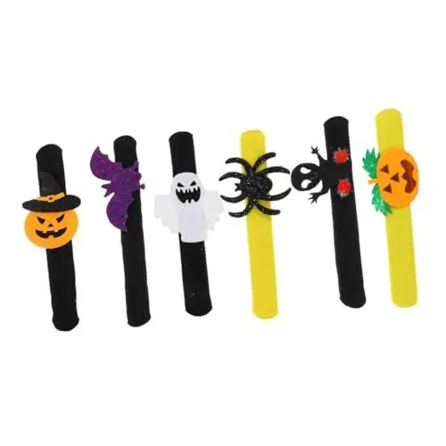 Produktbild: LABRIMP 6er-set Halloween-schlagarmbänder Für Party Kinder Leicht Zu Tragen Mit Halloween-motiven