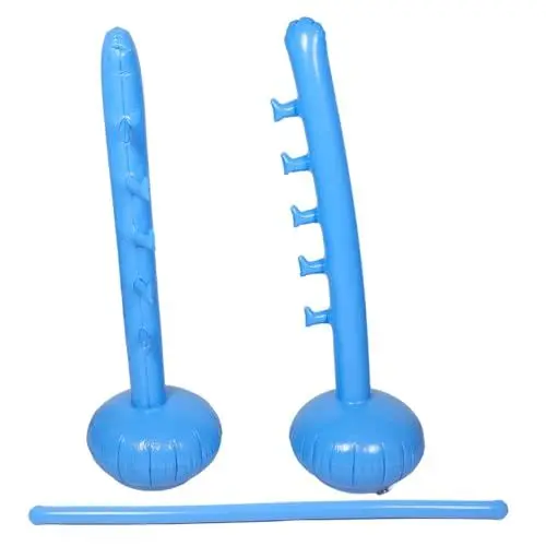 Produktbild: LABRIMP Aufblasbare Hochsprungstange Spiele Im Hinterhof Partyspiele Im Freien Rasenspiele Aufblasbare Spiele Riesige Outdoor-Spiele Indoor-Outdoor-Spiele Limbo Blue PVC