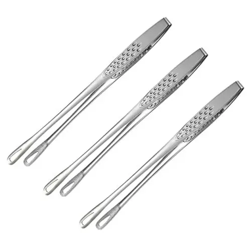Produktbild: LABRIMP Grillzange Zuckerwürfelzange Pasta Grillkohlezange lange Kochzange Pinzette Zange küchenzange servierzange duttklammer Essensclips Steak-Clips für die Küche Rostfreier Stahl