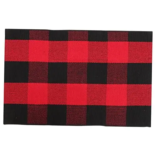 Produktbild: LABRIMP Bodenmatte Badezimmerteppich Toilettenteppich rutschfeste Aus Baumwollleinen Eingangsmatte 60x40cm