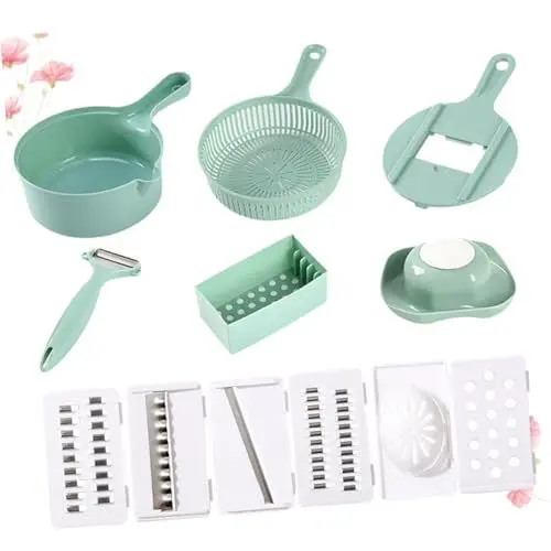 Produktbild: LABRIMP Gemüseschneider-set Mit 12 Teilen Mehrzweck-küchenwerkzeug Kartoffelschneider Und Reibe Für Gemüse Und Obst Robust Und Langlebig