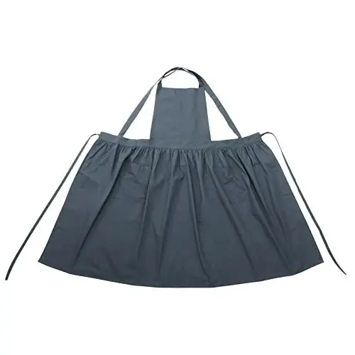 Produktbild: LABRIMP Küchenweste Schürze Arbeitsschürze ölfeste Schürze Grillschürze Damenschürze Weste Schürzenkleid kitchen apron Schürze mit guter Verarbeitung Backzubehör Backschürze Baumwolle Blue