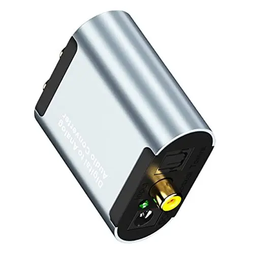 Produktbild: LABRIMP Optischer Koaxialwandler Analog-audiokonverter Adapter Für Externe Geräte Wie Verstärker Anschluss Mit Standardtyp Und Lautstärkeregelung Sowie Ausschalten Funktion Für Verschieden