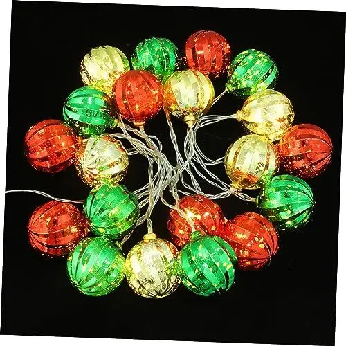 Produktbild: LABRIMP Schöne Weihnachtslichterkette Mit Kugeln Lichterschlauch Weihnachtszimmerdekoration