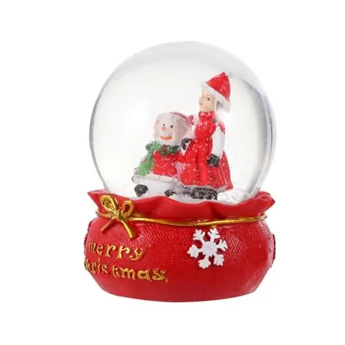 Produktbild: LABRIMP Weihnachtskristallkugel leuchtende Dekorationen dekorative Weihnachtskugel für den einzug weihnachtsmotiv Weihnachtsschnee-Kristallkugel Desktop-Schmuck Frostschutzmittel