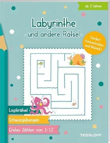 Produktbild: Labyrinthe und andere Rätsel / Paare finden, Reihenfolgen bestimmen, Schattenrätsel lösen uvm. /: Rätselspaß für Kinder ab 3 Jahren (Spielen & Beschäftigen)