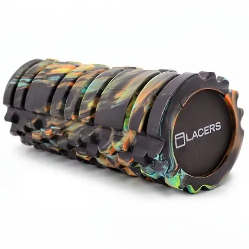 Produktbild: Lacers Petrolline Fazien Rollen - Premium Schaumstoff Faszienrolle für Gymnastik und Massage - Erhältlich in 6 Farben - Ideal für Yoga, Pilates und Fitness Effektive Entspannung (Schwarz)