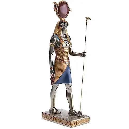 Produktbild: lachineuse – Ra-Statue 31 cm – Ägyptischer Gott - Antikes Ägypten Dekorationsstatuette – Objektfigur, Adler, Vogel, Falkenkopf – Ägyptische Büste – Originelle Geschenkidee für die Inneneinrichtung