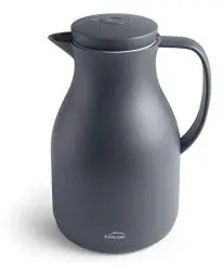 Produktbild: LACOR 62563 Thermoskanne, BPA-frei, doppelwandig, mit Glasschicht innen, matt, Grau, 1,00 l, Polypropylen Glas, 1 Liter