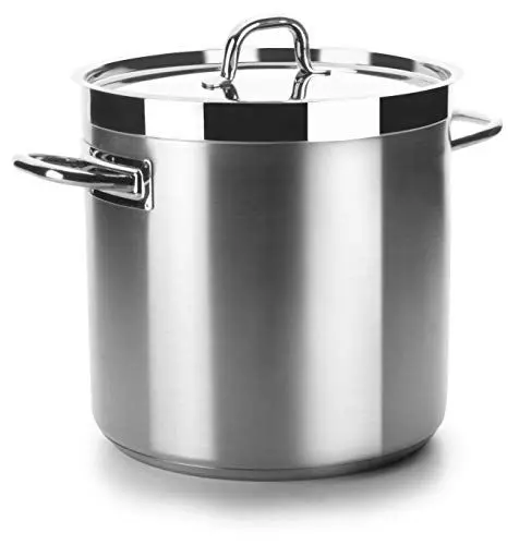 Produktbild: LACOR 54124 Hoher Suppentopf mit Deckel Durchmesser 24 cm C-L, Silber