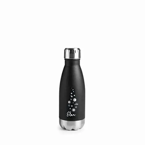 Produktbild: Lacor 62536 Edelstahlflasche mit doppelter Wand, Schwarz, 0,26 l