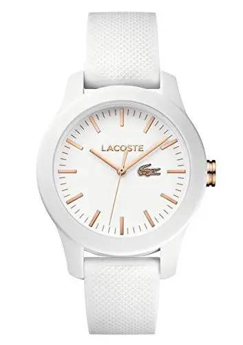 Produktbild: Lacoste Analog Quarzuhr für Damen Kollektion LACOSTE.12.12 mit Weisses Silikonarmband - 2001211