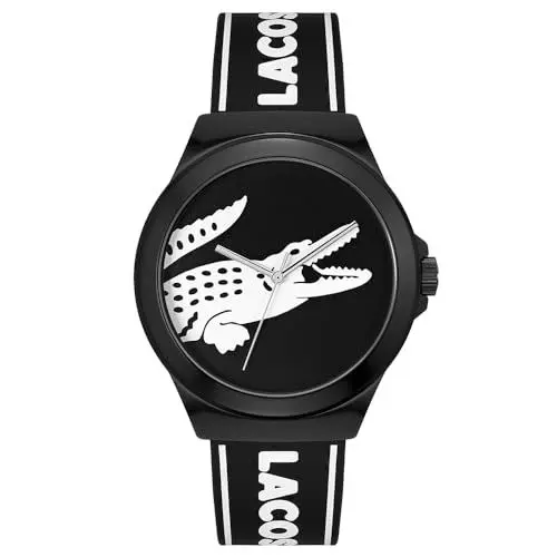Produktbild: Lacoste Analog Quarzuhr für Herren Kollektion LACOSTE.12.12 mit Schwarzes Silikonarmband - 2011171
