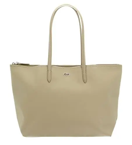Produktbild: Lacoste Damen Shopper L Shopping Bag,Lederimitat (100% PVC),35x30x14cm, Schultertasche Tote-Bag Trageriemen,BEIGE (L37),Einheitsgröße (One Size)