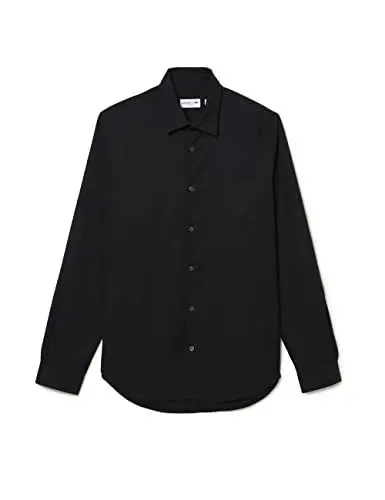 Produktbild: Lacoste Herren Ch8522 Klassisches Hemd, Schwarz, 40