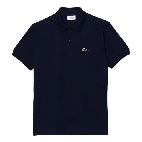 Produktbild: Lacoste Herren Kurzarmshirt T-Shirt Piqué-Shirt mit Polokragen Poloshirt, Farbe:Navy, Größe:S, Artikel:-166 Navy Blue
