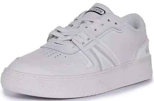 Produktbild: Lacoste Herren Low-Top Sneaker L001 0321 1 SMA, Männer Halbschuhe,Turnschuhe,Laufschuhe,schnürschuhe,schnürer,Weiss/Offwhite (65T),44 EU / 9.5 UK