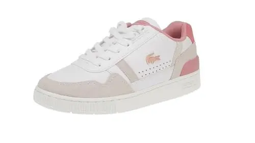 Produktbild: Lacoste Herren Low-Top Sneaker T-Clip 0120 2 SMA, Männer Halbschuhe,schnürschuhe,schnürer,Business,Freizeit,WHT/LT PNK (1Y9),39 EU / 5.5 UK