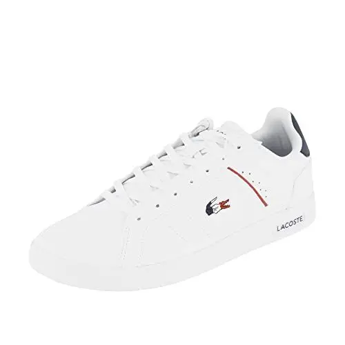 Produktbild: Lacoste Herren Low-Top Sneaker T-Clip 0120 2 SMA, Männer Halbschuhe,schnürschuhe,schnürer,Business,Freizeit,WHT/NVY/RE (407),44 EU / 9.5 UK