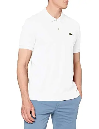 Produktbild: Lacoste Herren Polo-Shirt Kurzarm DH2050, Männer Polo-Hemd,2 Knopf,Regular Fit,Weiß,8