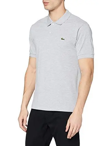 Produktbild: Lacoste Herren Polo-Shirt Kurzarm L1264, Männer Polo-Hemd,3 Knopf,Regular Fit,Grau,4