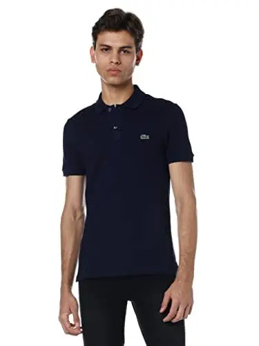 Produktbild: Lacoste Herren Polo-Shirt Kurzarm L1212, Männer Polo-Hemd,2 Knopf,Regular Fit,Blau,9