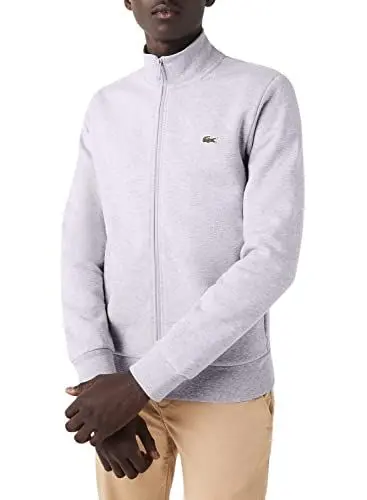 Produktbild: Lacoste Herren Sh9622 Sweatshirt mit Reißverschluss, reguläre Passform, Chinesisches Silber, L