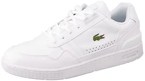 Produktbild: Lacoste Herren Low-Top Sneaker T-Clip 0120 2 SMA, Männer Halbschuhe,schnürschuhe,schnürer,Business,Freizeit,WHT/WHT (21G),40 EU / 6.5 UK