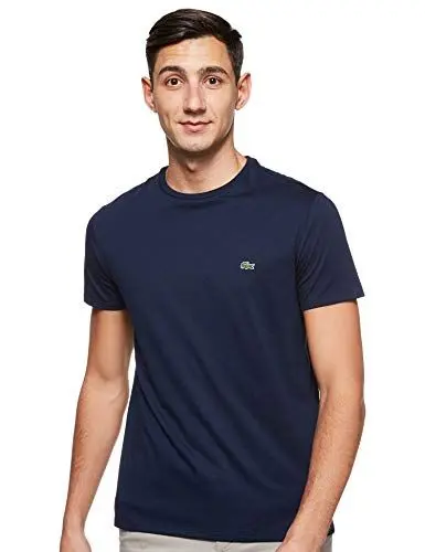 Produktbild: Lacoste Herren T-Shirt Th6709 , Blau (Marine) , Small (Herstellergröße: 3)