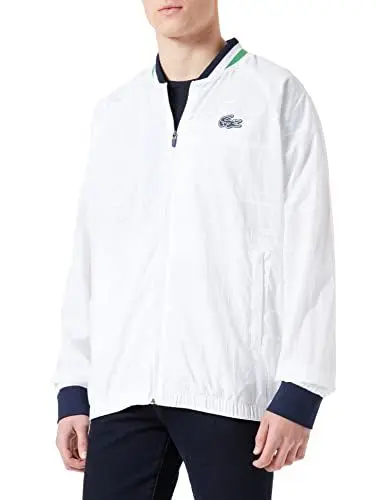 Produktbild: Lacoste Sport Herren BH0846 Parkas & Jacken, Blanc/Marine-Blanc-Cerfeu, S