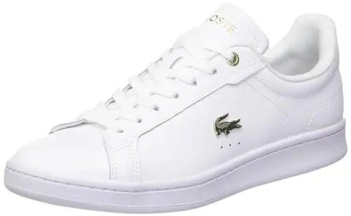 Produktbild: Lacoste Herren Low-Top Sneaker T-Clip 0120 2 SMA, Männer Halbschuhe,schnürschuhe,schnürer,Business,Freizeit,WHT/GLD (216),37 EU / 4 UK