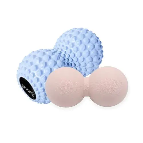 Produktbild: Lacrosse Massage Ball Therapy Trigger Point Ball Roller Peanut Massage Ball Set for Feet Myofascial Release Foot Lacross Ball 2 Pack for Back Deep Tissue Physical Therapy(2PCS,Blue/Pink)