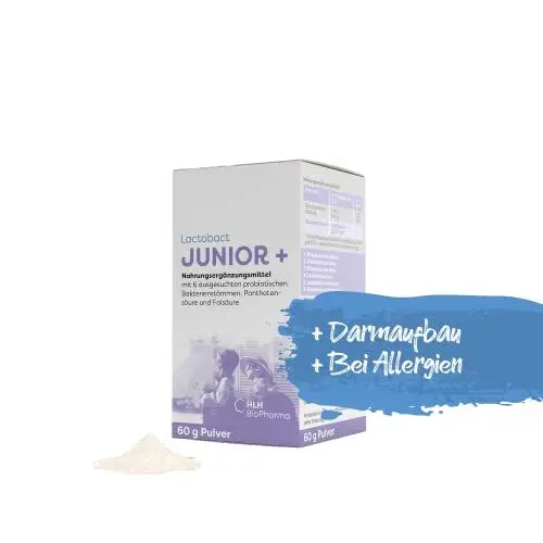 Produktbild: Lactobact Junior+, 60 g - biologisch aktive Bakterienstämme - Darmaufbau für Kinder