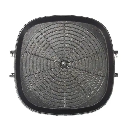 Produktbild: LADAMI Quadratische Grillpfanne,Gaskocher grillplatte, Grillaufsatz gaskocher camping，Antihaftbeschichtet, Innen- und Außen Grillplatte campingkocher