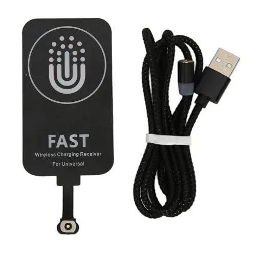 Produktbild: Ladeempfänger USB C, Typ C Wireless Empfänger Induktion Adapter Kabelloser Ladegerät Ladeempfänger Receiver, für Smartphones mit Typ C-Schnittstelle