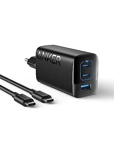 Produktbild: Anker USB C Ladegerät 67W, Anker 335 Netzteil mit PIQ 3.0, 3-Port Schnellladegerät, Für iPhone 16/15/14/13/12 Serie, MacBook Pro, iPad, Galaxy, Pixel