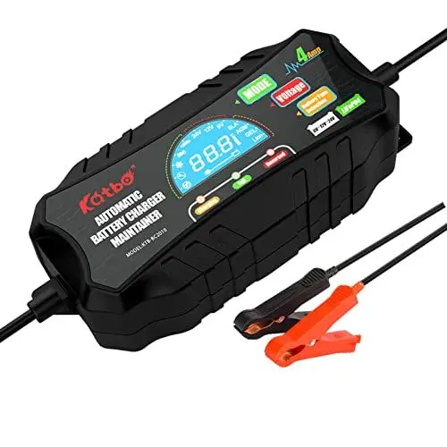 Produktbild: Ladegerät Autobatterie 12V 24V KFZ Batterieladegerät Vollautomatisches LCD-Bildschirm Vollautomatisches Ladegerät für Auto Motorrad batterieladegerät