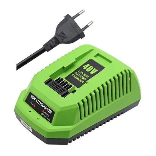 Produktbild: Ladegerät Netzteil Ladekabel 40V 2A Ersatz für Greenworks G40C für Geräte und Akkus der Greenworks 40V-Serie 29482 29462 29472 2901319 2938302 BAF702 L-300 BAF704 BAF705 29252 20202 22262