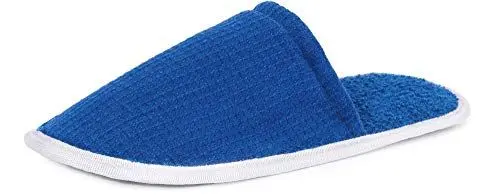 Produktbild: Ladeheid Damen Frottee Spa Slipper Hausschuhe 26 cm Lange LA40-209/210 (Blau28-2, Einheitsgröße)